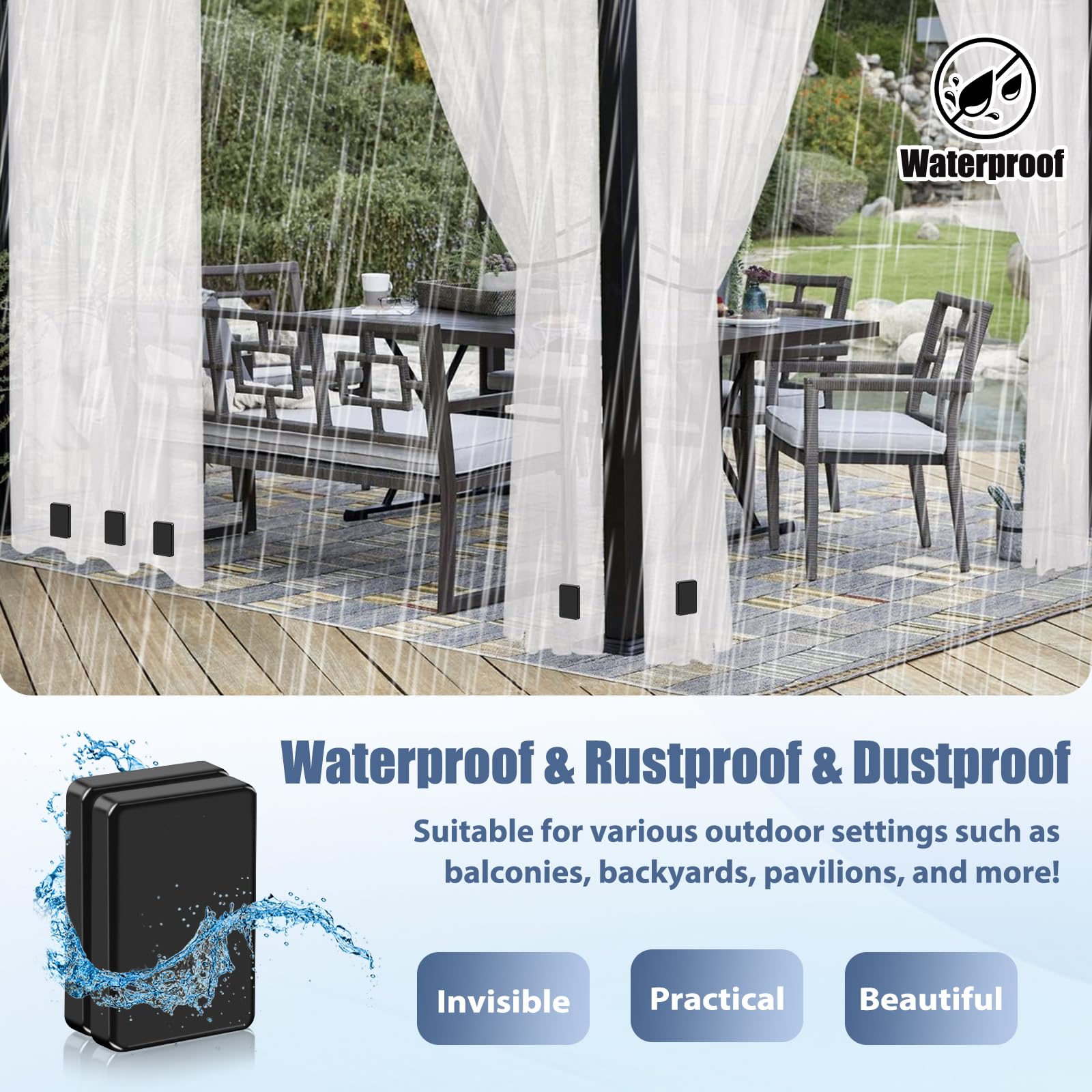 ANGAR matte colors black beige white blend with outdoor decor.