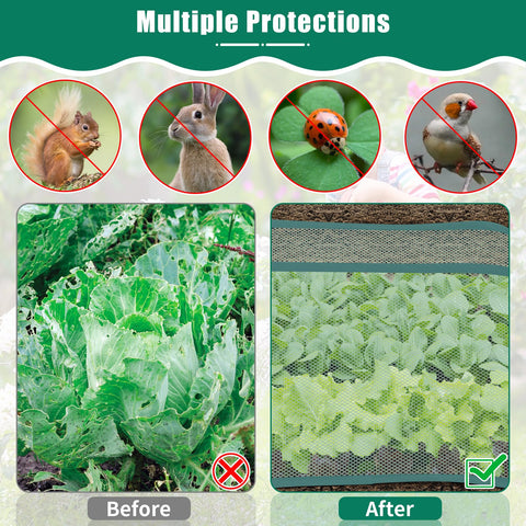 ANGAR durable dark-green mesh material that allows water through for crops.