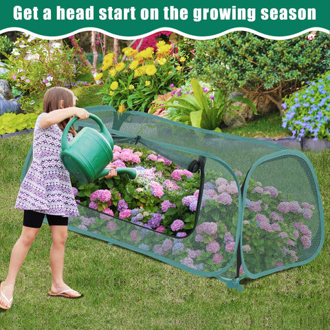 ANGAR spacious 45x22x16in cover fits most raised beds with room to grow.