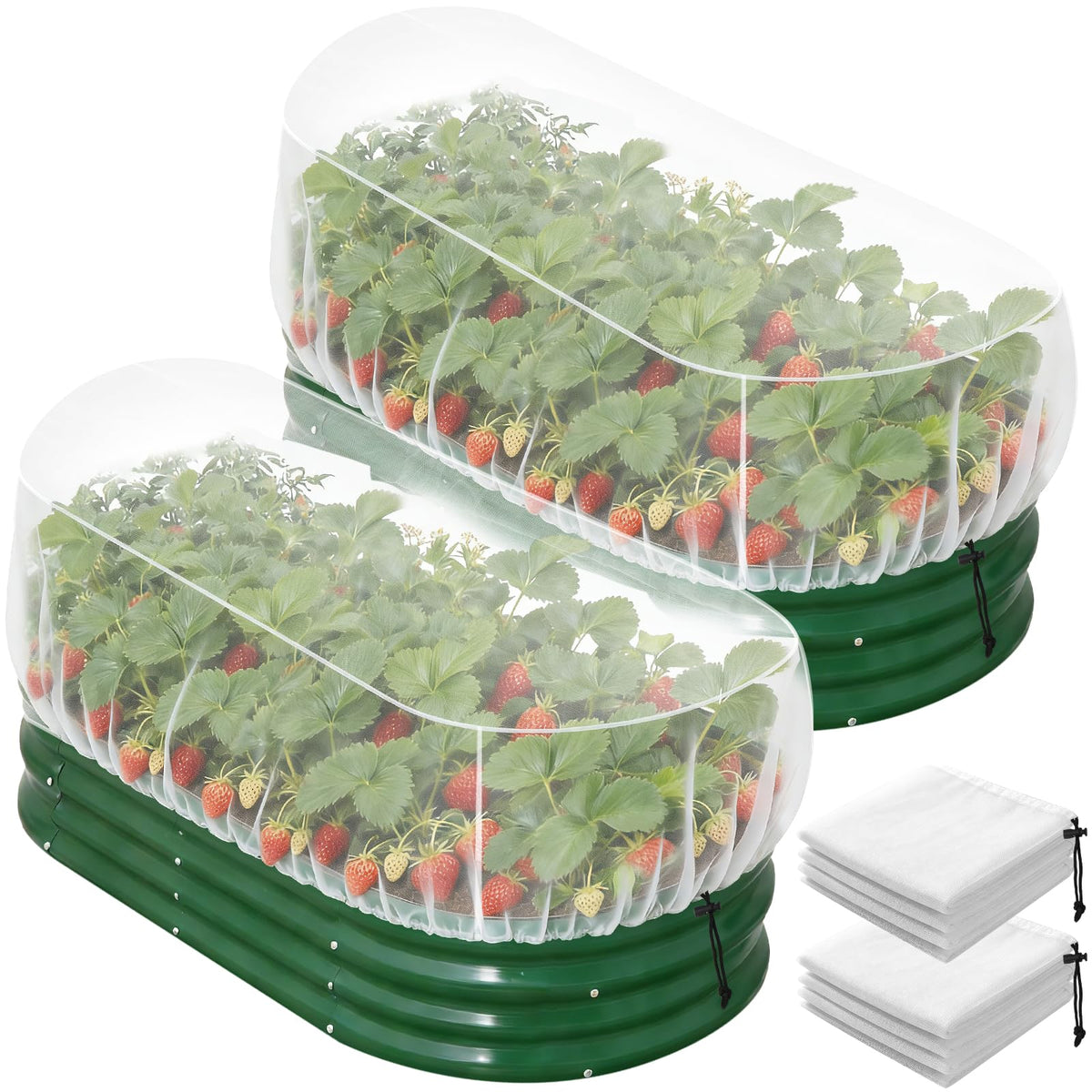 Angar garden netting raised-bed cover protects vegetables from pests while fitting standard beds.