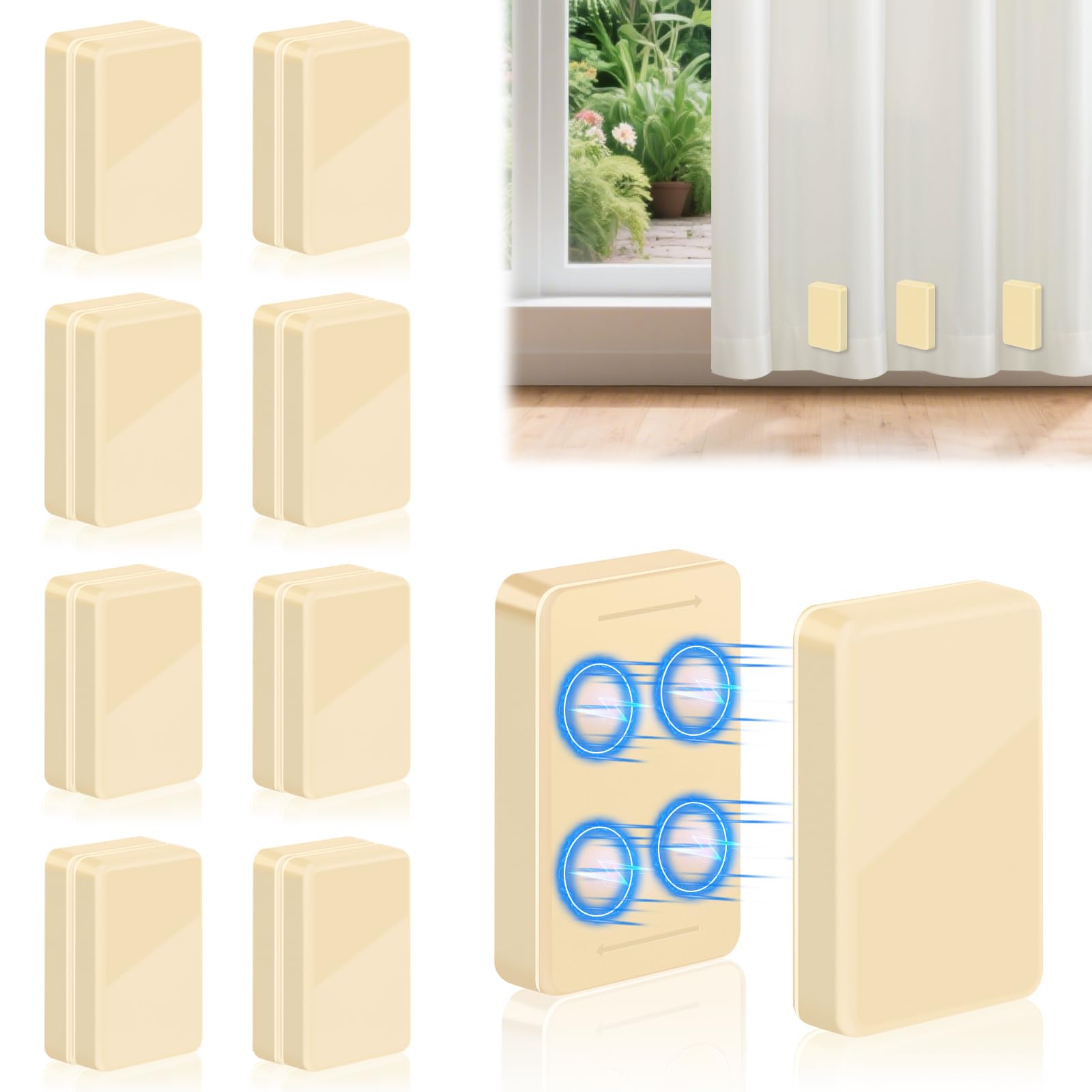 ANGAR 16pcs heavy-duty outdoor curtain weights stabilize windy curtains for patios