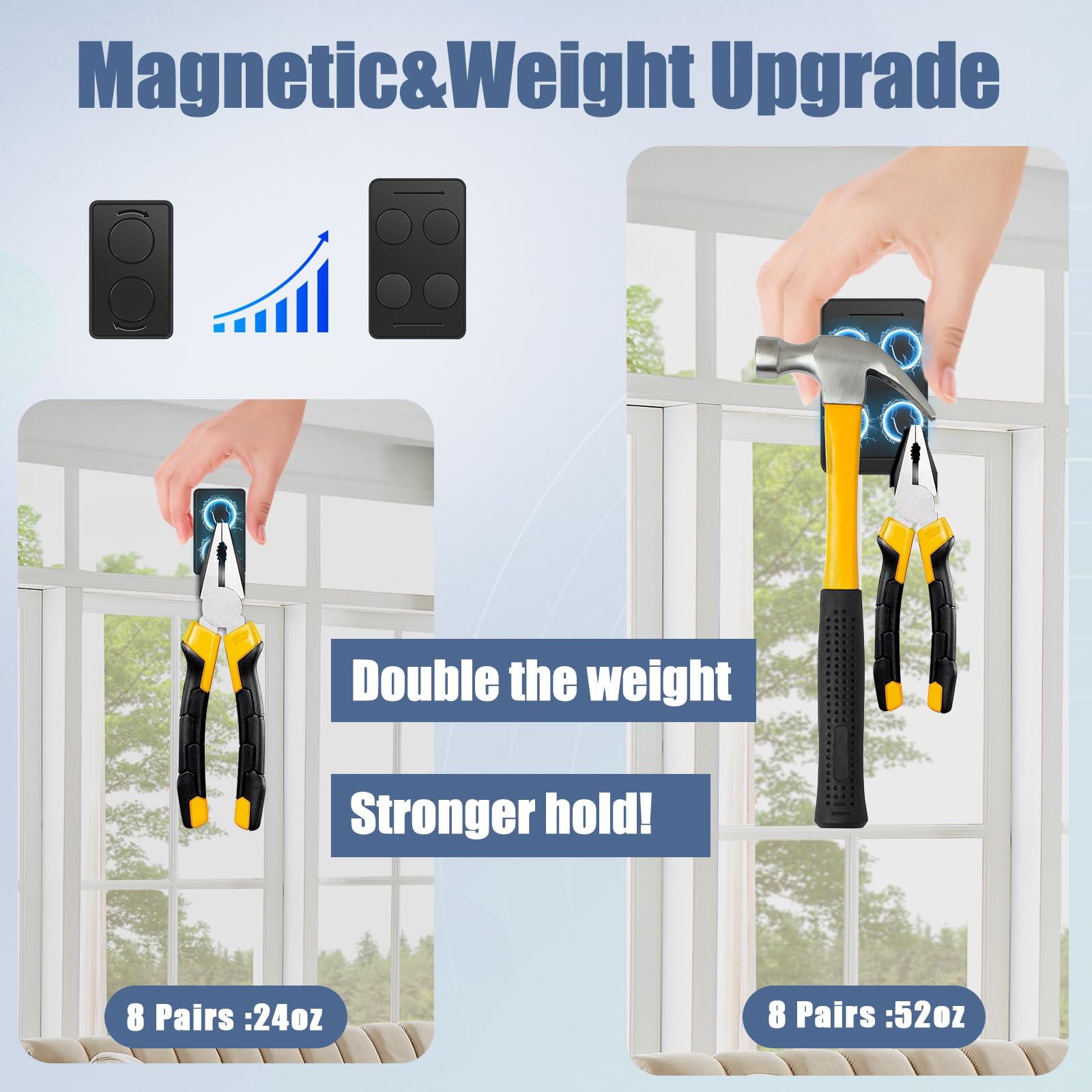 ANGAR 16-piece weights provide stable curtains in breeze.