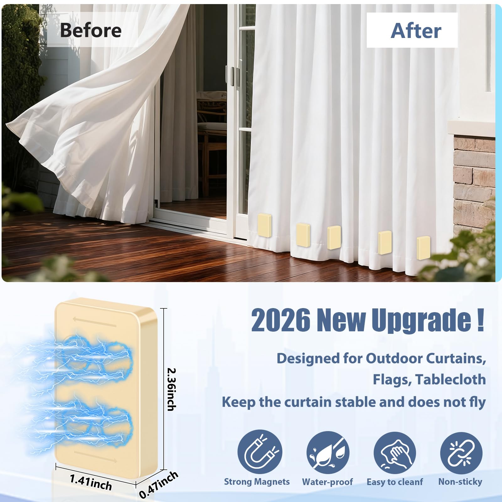 ANGAR waterproof plastic-sealed weights resist rain and humidity