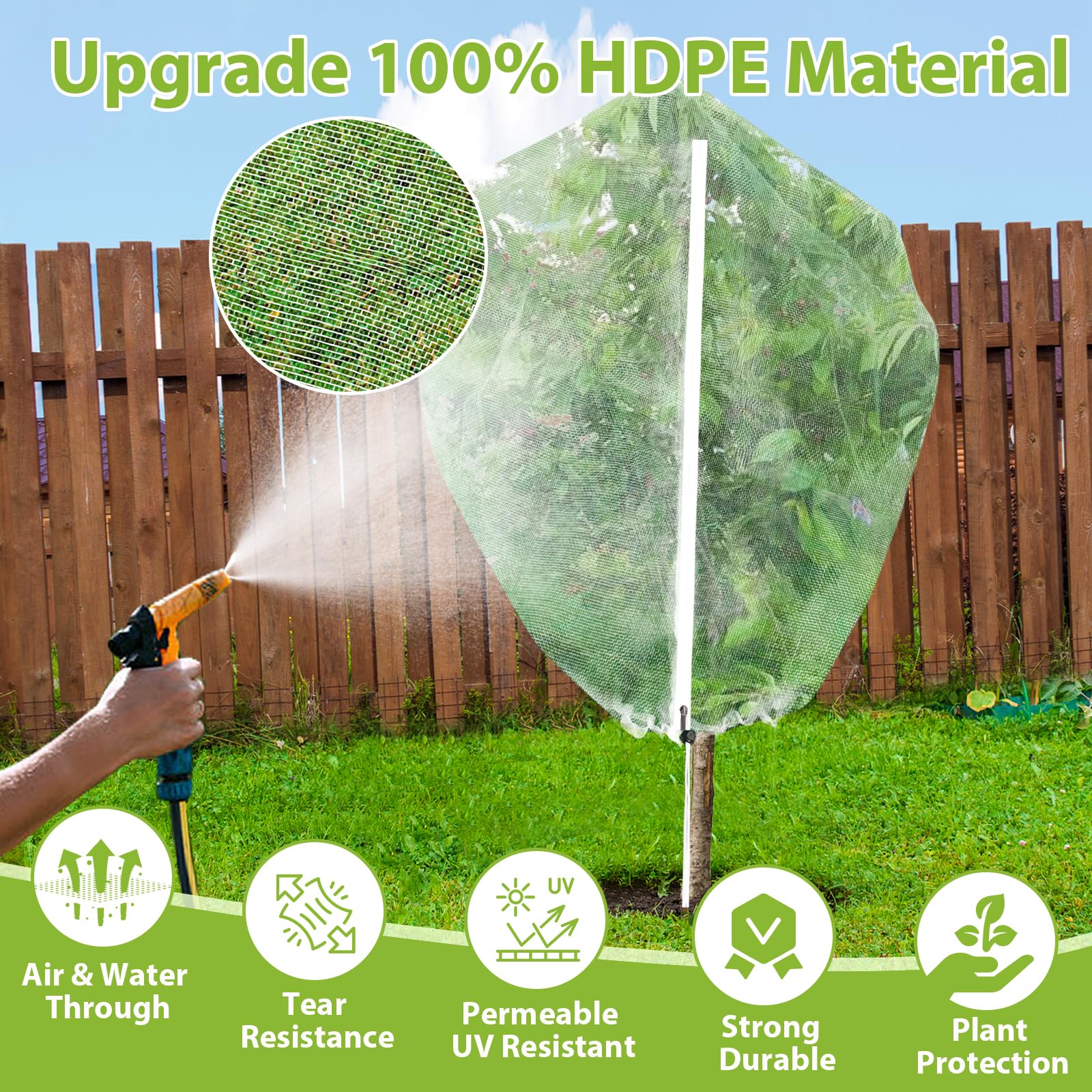 ANGAR weather-resistant netting withstands outdoor conditions without harming plants