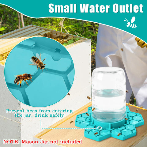 ANGAR wide-mouth compatible feeder fits standard jars for outdoor beekeeping.