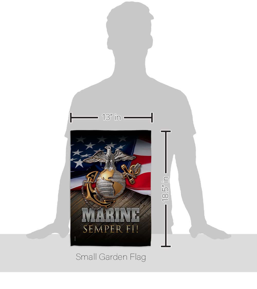 Angeleno Heritage Marine Semper Fi flag back view shows double-sided readability
