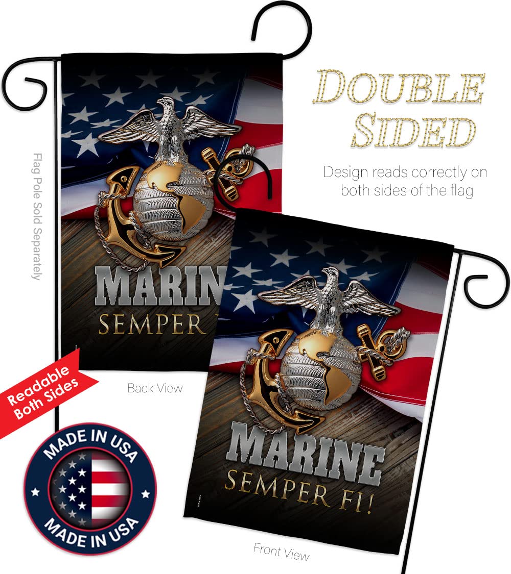 Angeleno Heritage Marine Semper Fi flag detailed stitching highlights durability