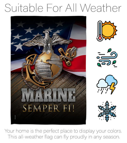 Angeleno Heritage Marine Semper Fi flag sleeve hanger ensures easy mounting