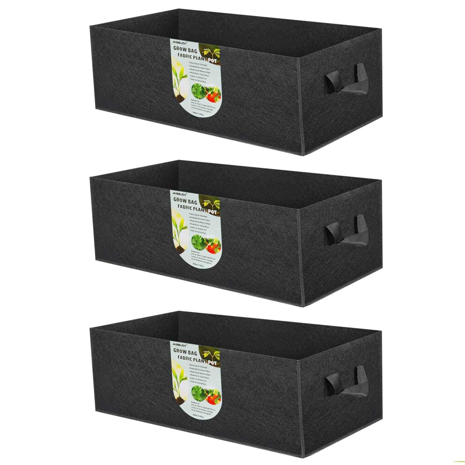 ANGELIOX 3-pack grow bags ideal for indoor or outdoor planting.
