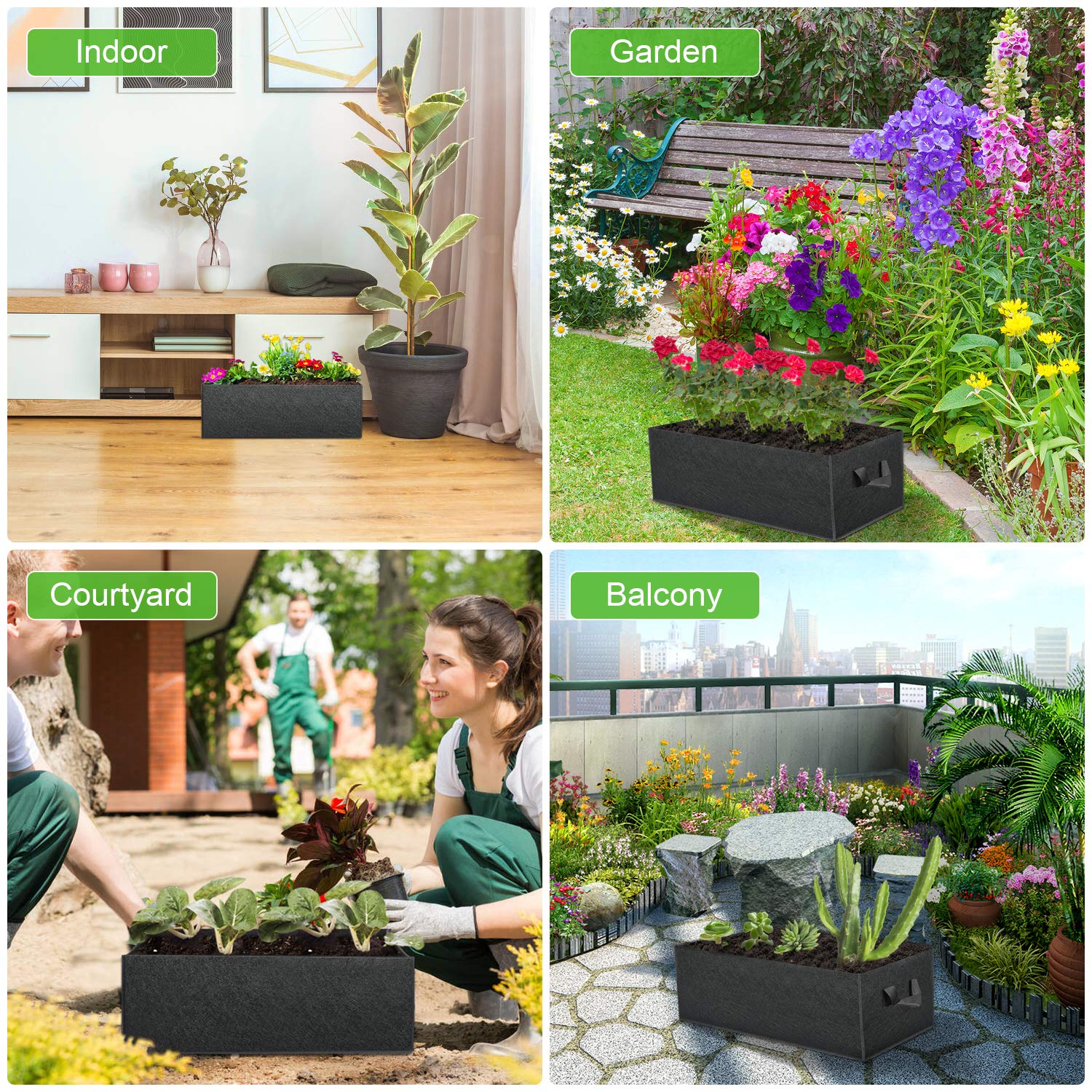 ANGELIOX sturdy handles make moving full bags easy.
