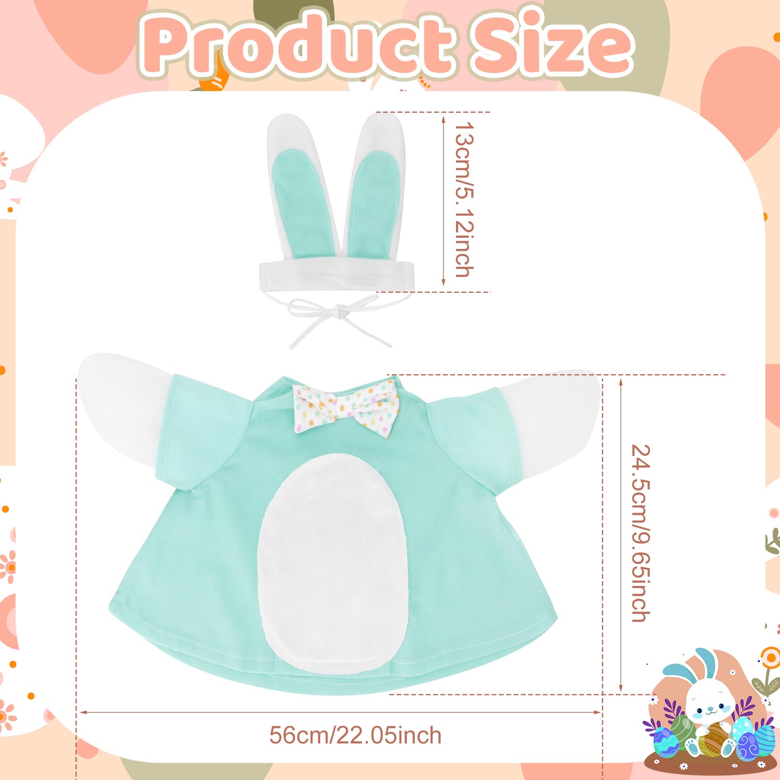 Angirlish bunny ear headband close-up adds playful Easter charm.