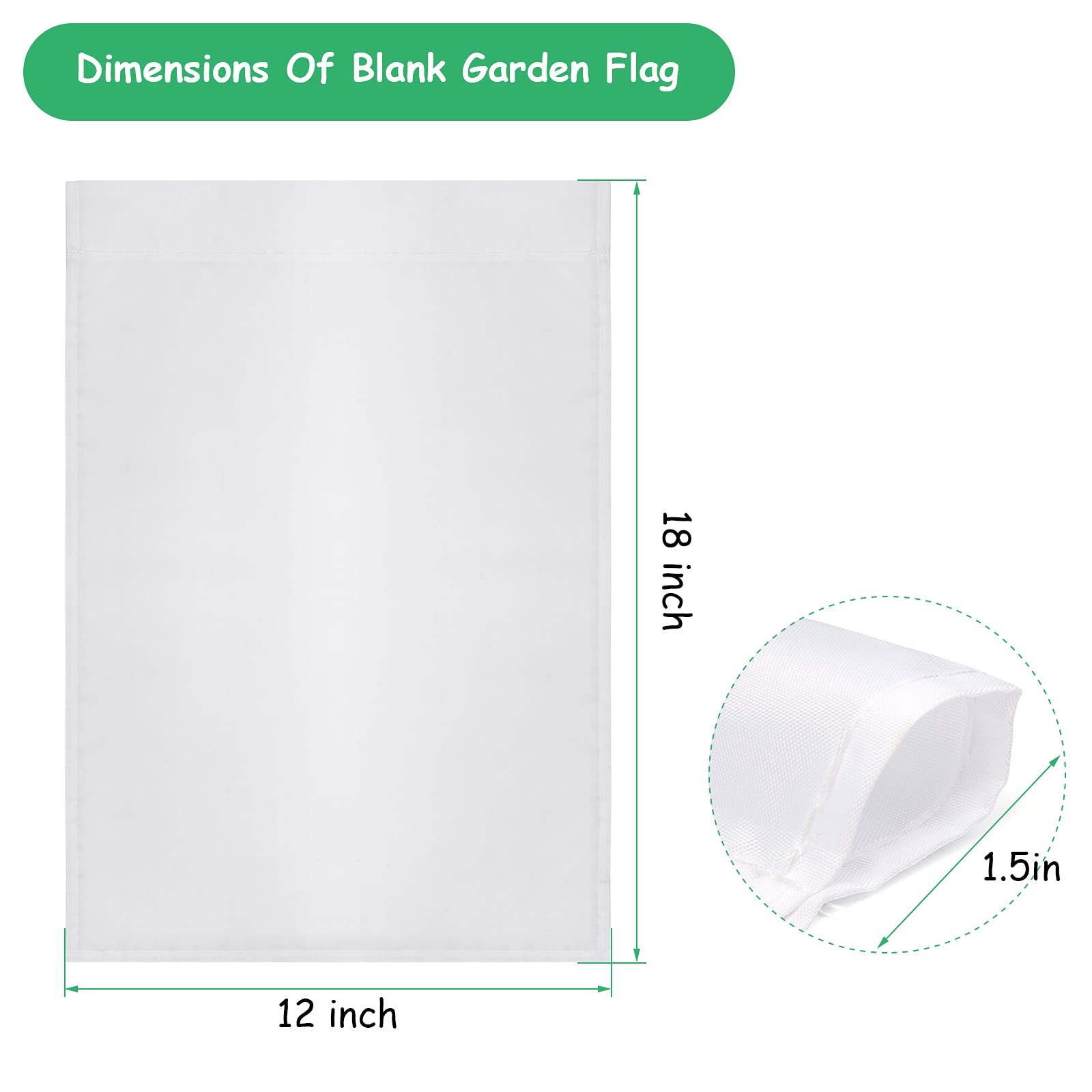Anglecai 10-pack blank flags set for easy garden decoration and sharing.