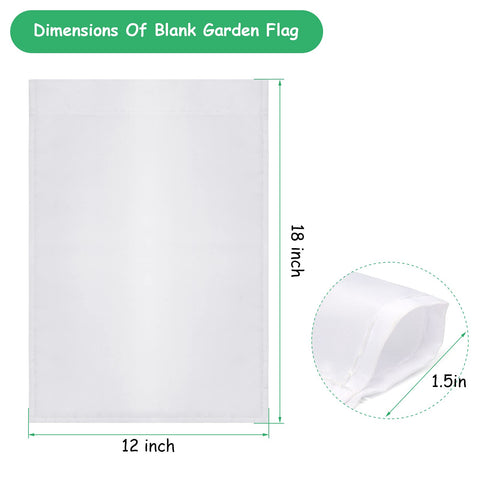 Anglecai 10-pack blank flags set for easy garden decoration and sharing.