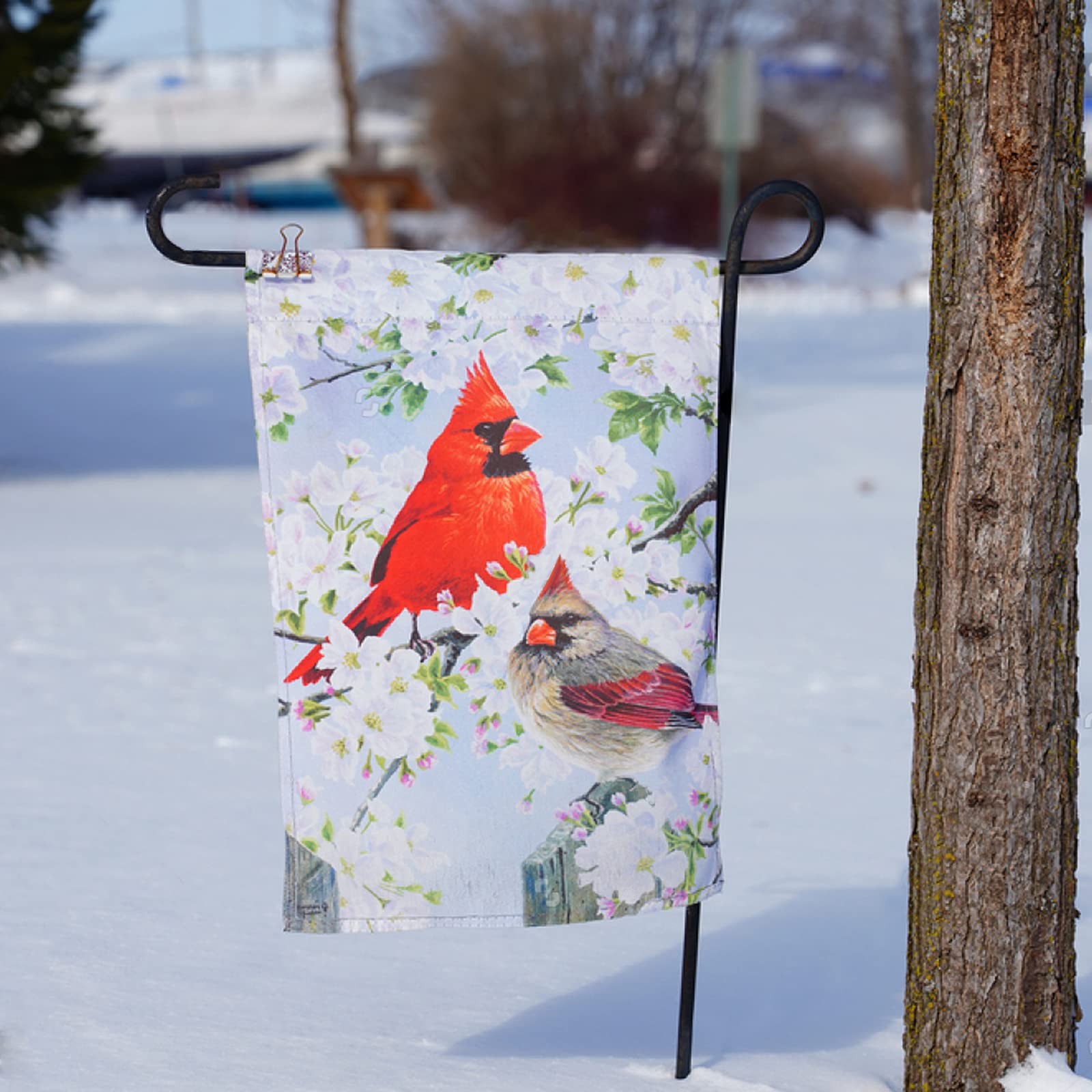Anglecai yard flag set blank 18x12, versatile for garden or office decor.