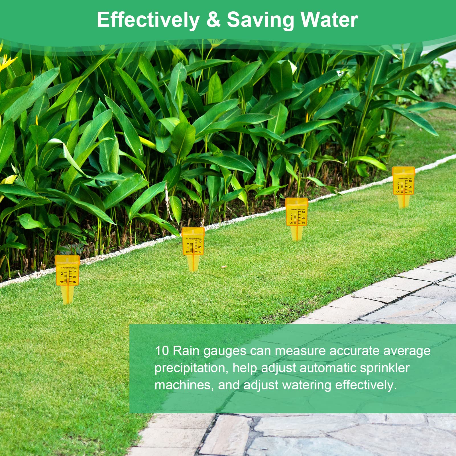Anglekai rain gauge with sharp tip stays anchored in soil during readings