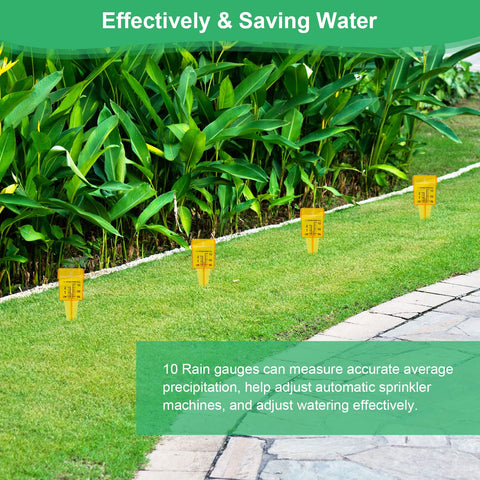 Anglekai rain gauge with sharp tip stays anchored in soil during readings