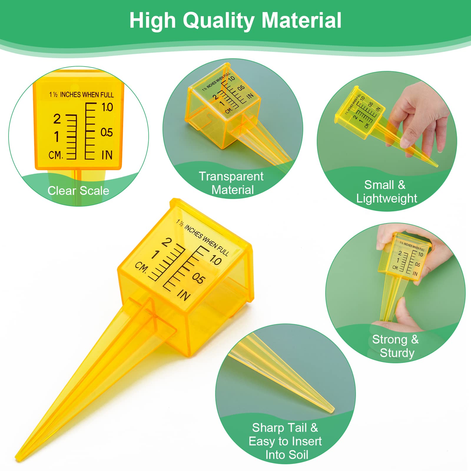 Anglekai yellow outdoor gauge easy to spot in the garden