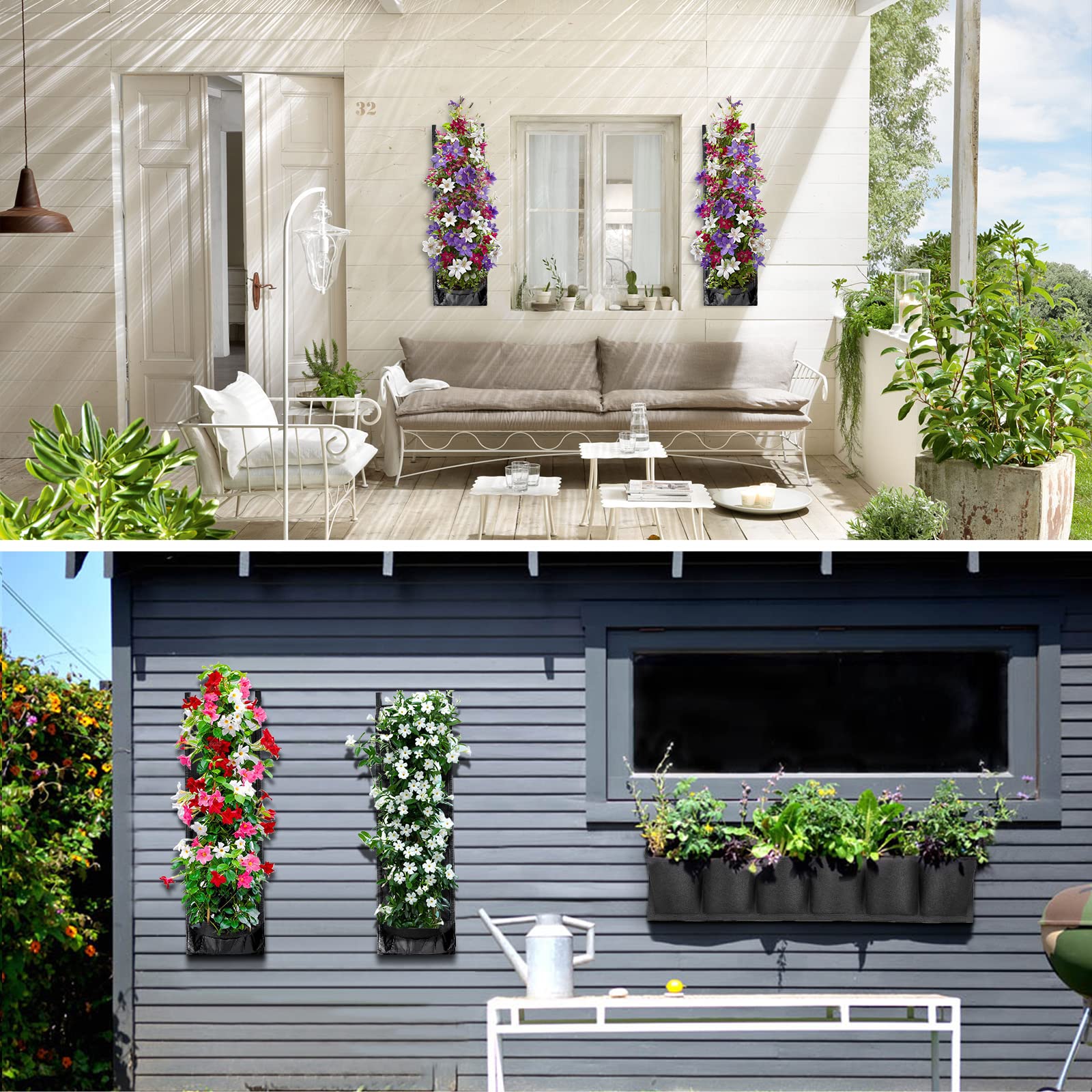 ANGTUO versatile planter doubles as small-item organizer on fence or wall.