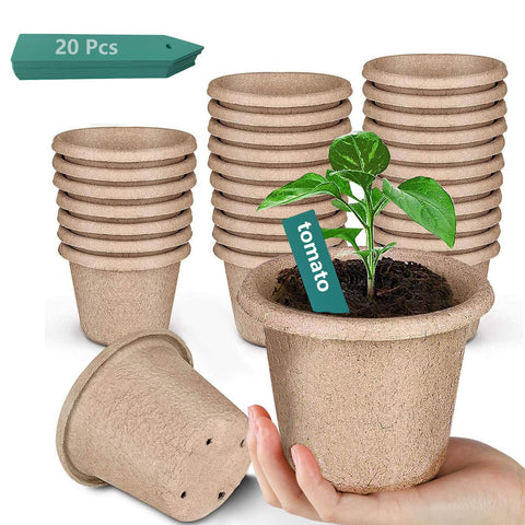ANGTUO peat pots for seedlings with drainage holes promote healthy root development.