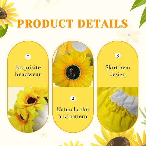 ANGURI handheld sunflower prop for goose completes the sunny look