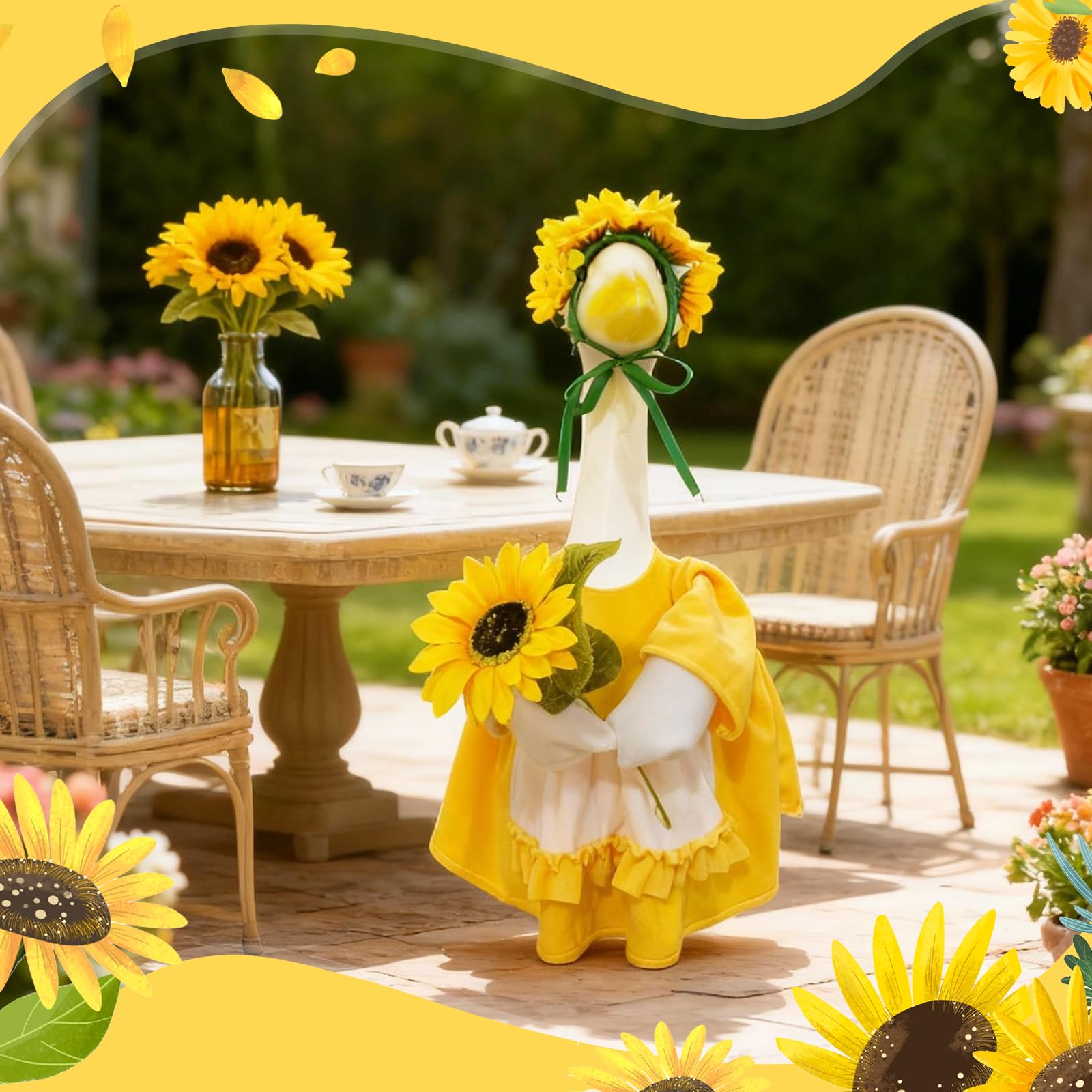 ANGURI sunflower design adds a warm accent for garden parties