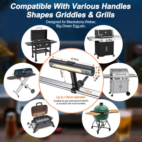 Anicooking lightweight 145g grill light is easy to position on any grill