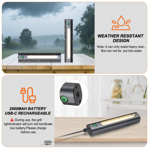 Anicooking two-level brightness grill light adapts to night or daytime grilling