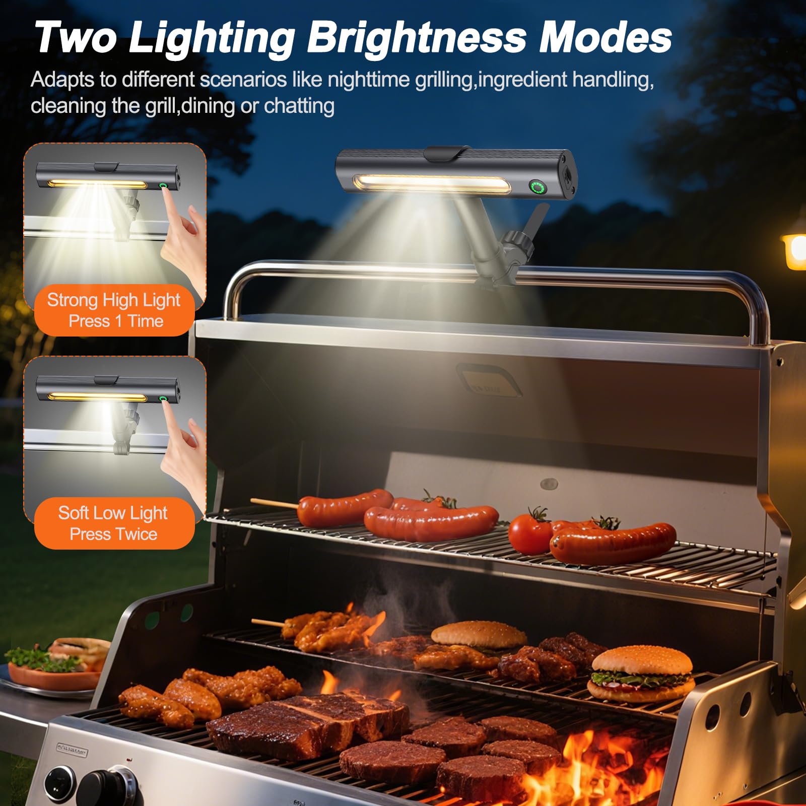 Anicooking USB-C charging grill light for quick power top-ups during backyard cooks