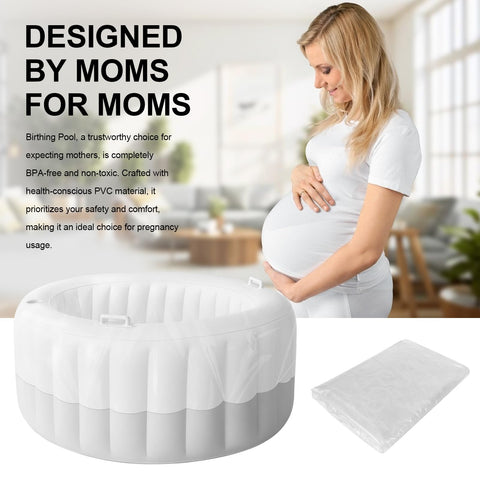 Anicuta birth pool liner allows cup holder and grips remain accessible.