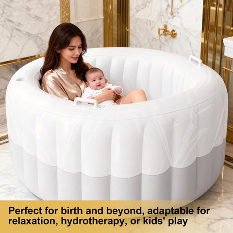 Anicuta birth pool liner made 02mm thick for tear resistance during labor.