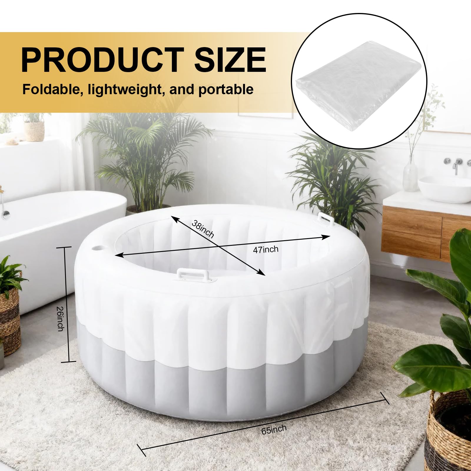 Anicuta birth pool liner demonstrates seamless water seal for a clean birth environment.