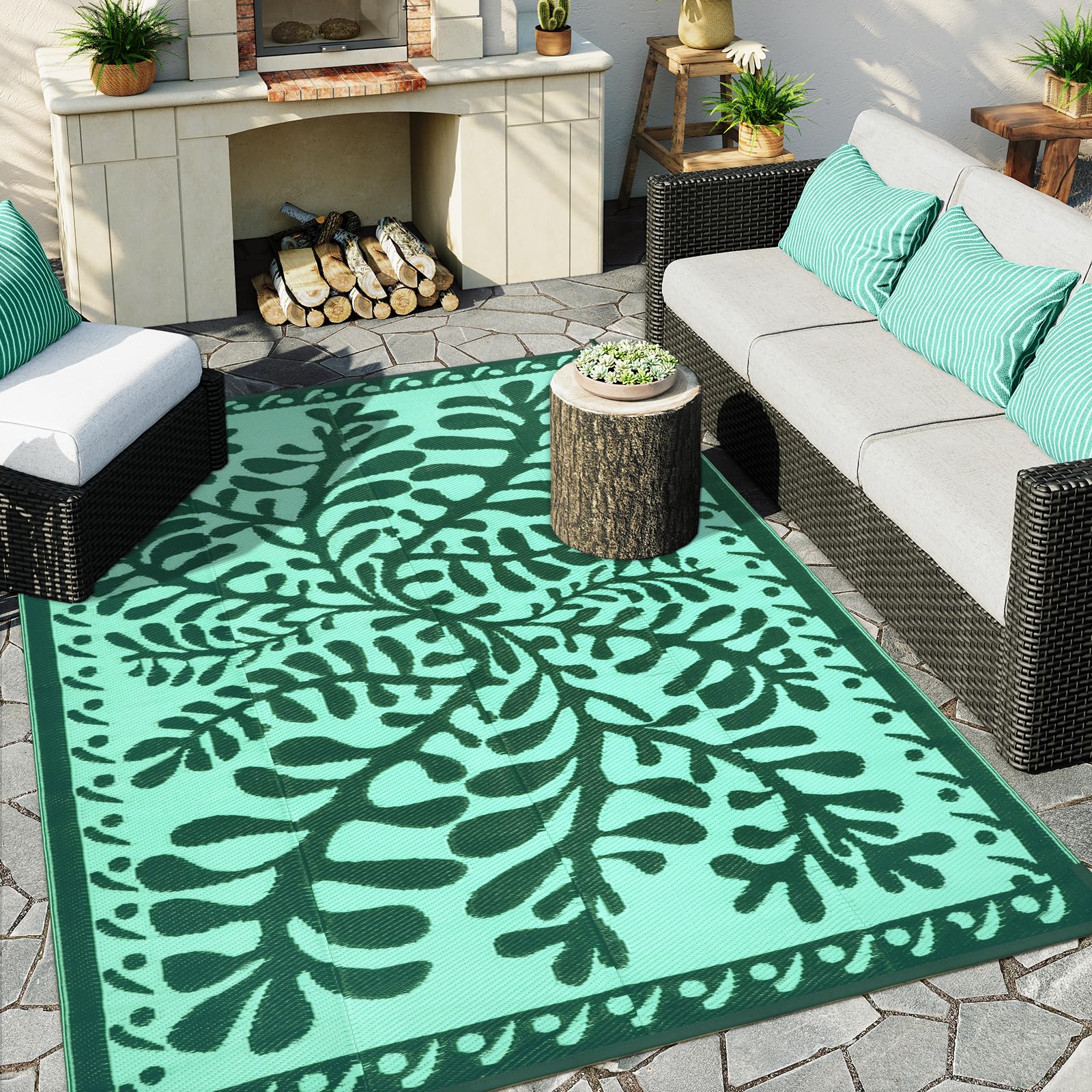 Anidaroel quick-dry weave outdoor rug dries quickly after outdoor use