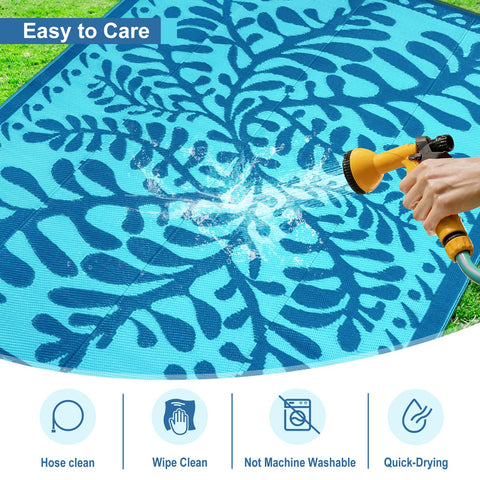 Anidaroel outdoor rug shows quick-dry performance after sun exposure
