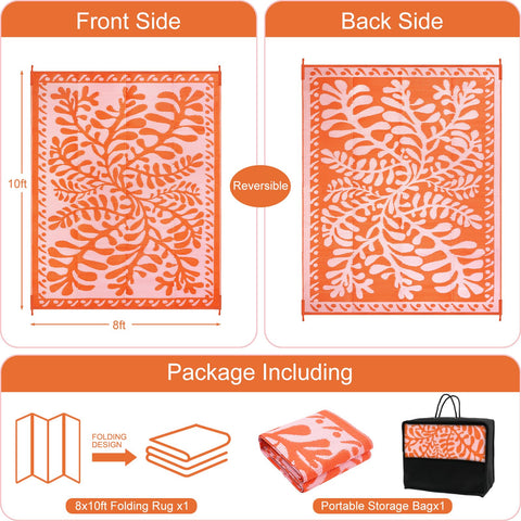 Anidaroel rug includes stakes and a carry bag for secure outdoor setup.