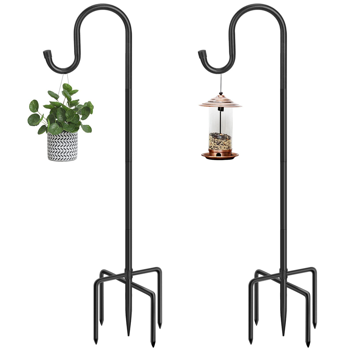 ANIDEER 48-inch shepherds hook base for secure outdoor display.