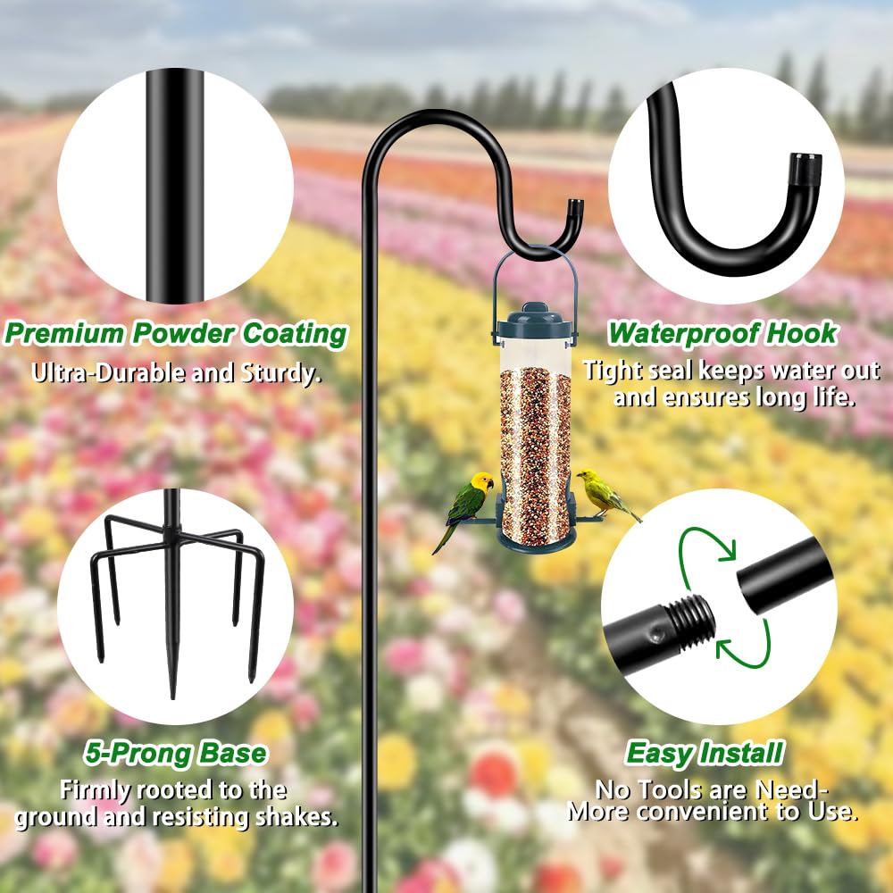 ANIDEER heavy-duty garden hanger pole supports year-round outdoor displays.