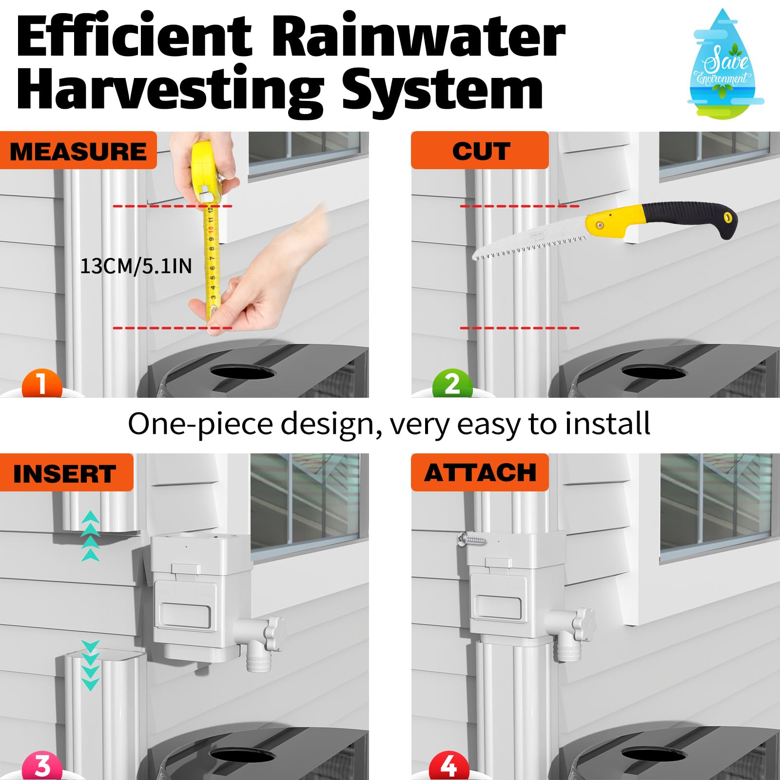 Anivia durable PVC construction highlights year-round rain capture.