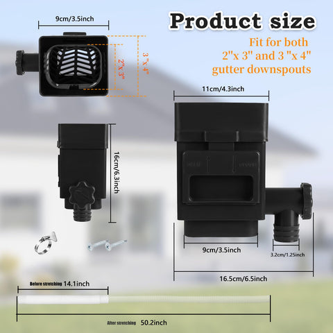 Anivia durable PVC construction for year-round rainwater collection.