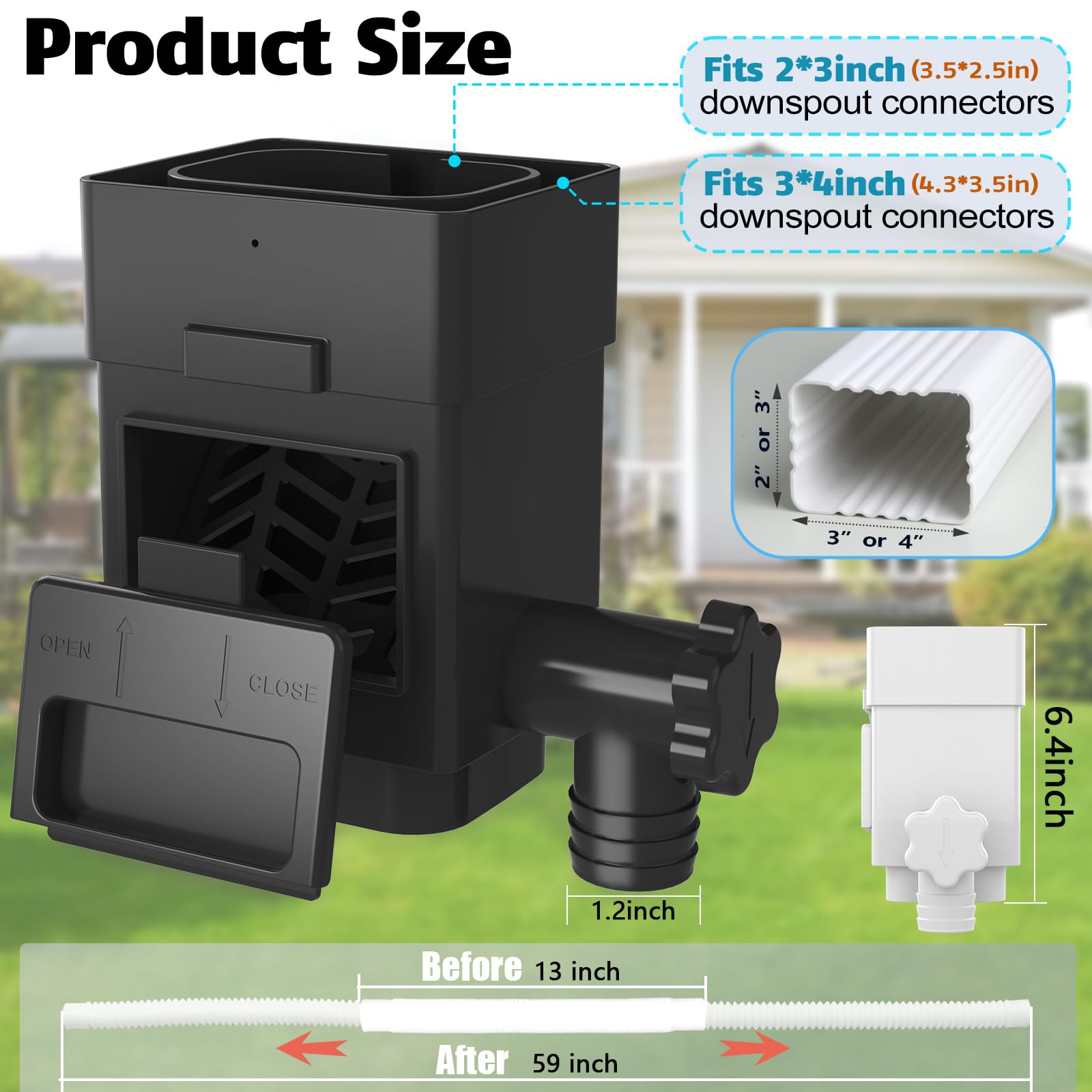 Anivia filter net preventing clogs in gutters and barrels.