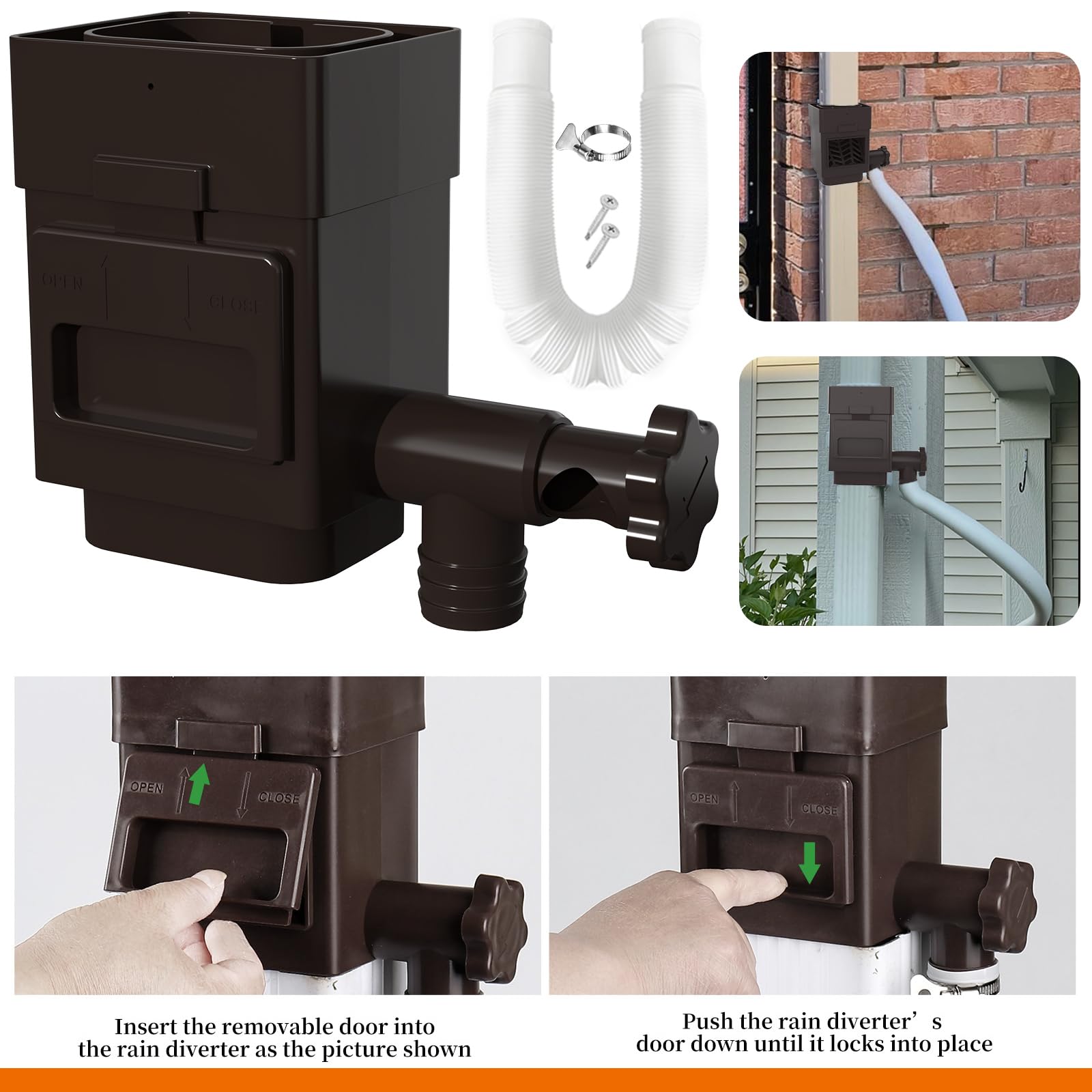 Anivia system installed on a gutter demonstrates practical home rain harvesting.