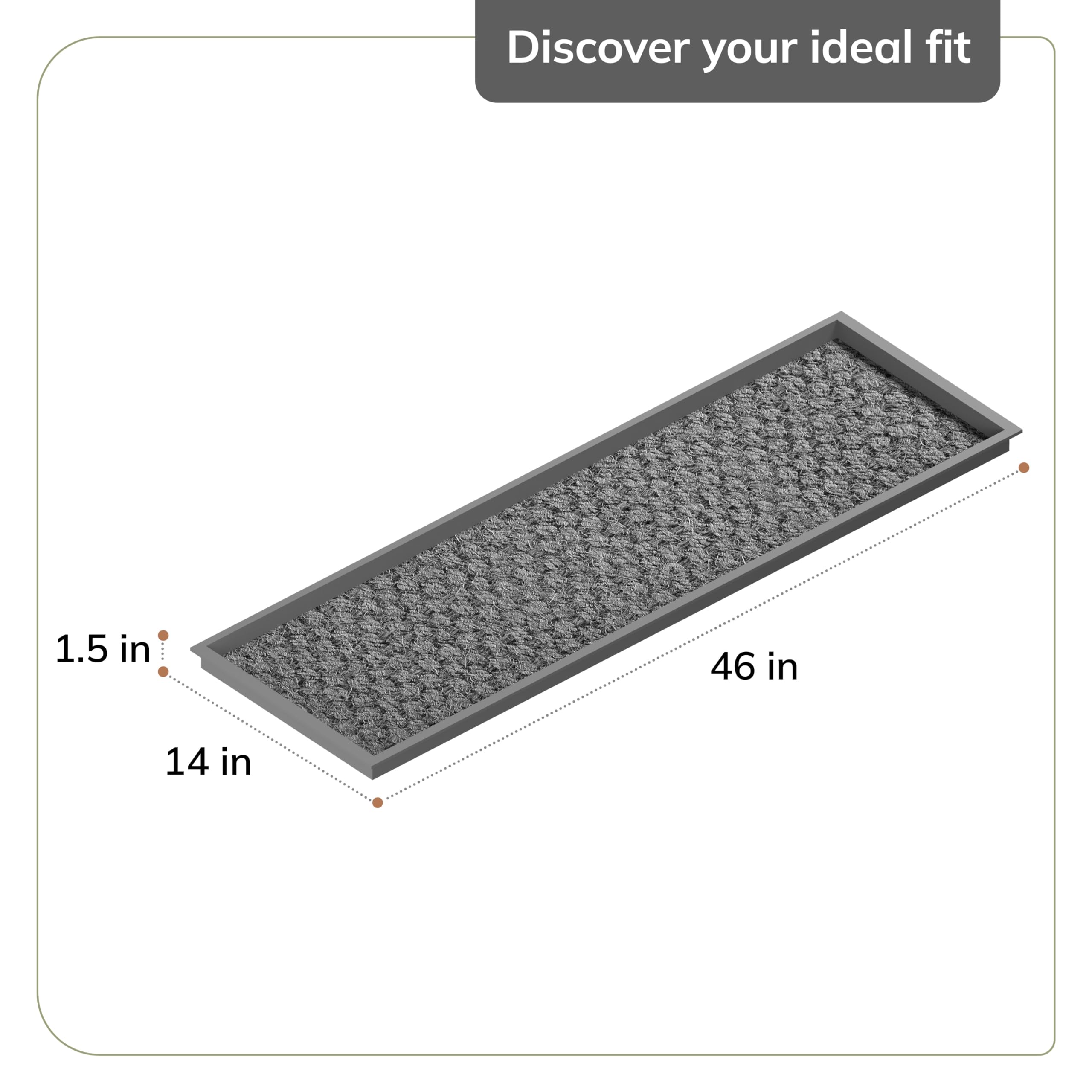 Removable coir insert offers easy cleaning and quick style changes