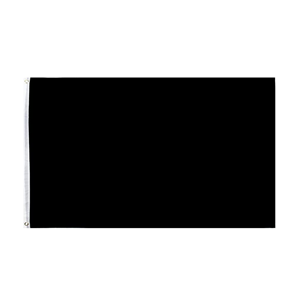 ANJOR 3x5 foot solid black flag, durable polyester for outdoor display.