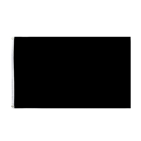 ANJOR 3x5 foot solid black flag, durable polyester for outdoor display.