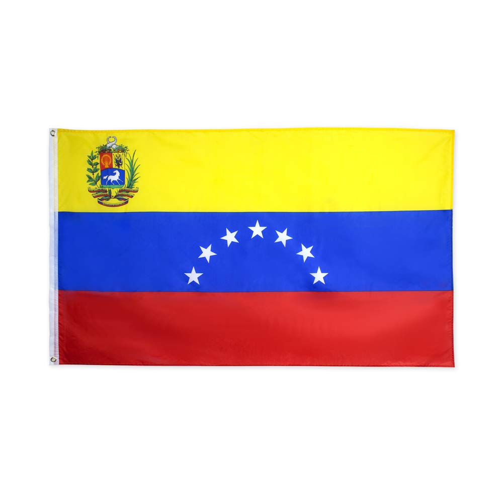 ANJOR 7 Stars Venezuela flag with brass grommets for sturdy outdoor display.
