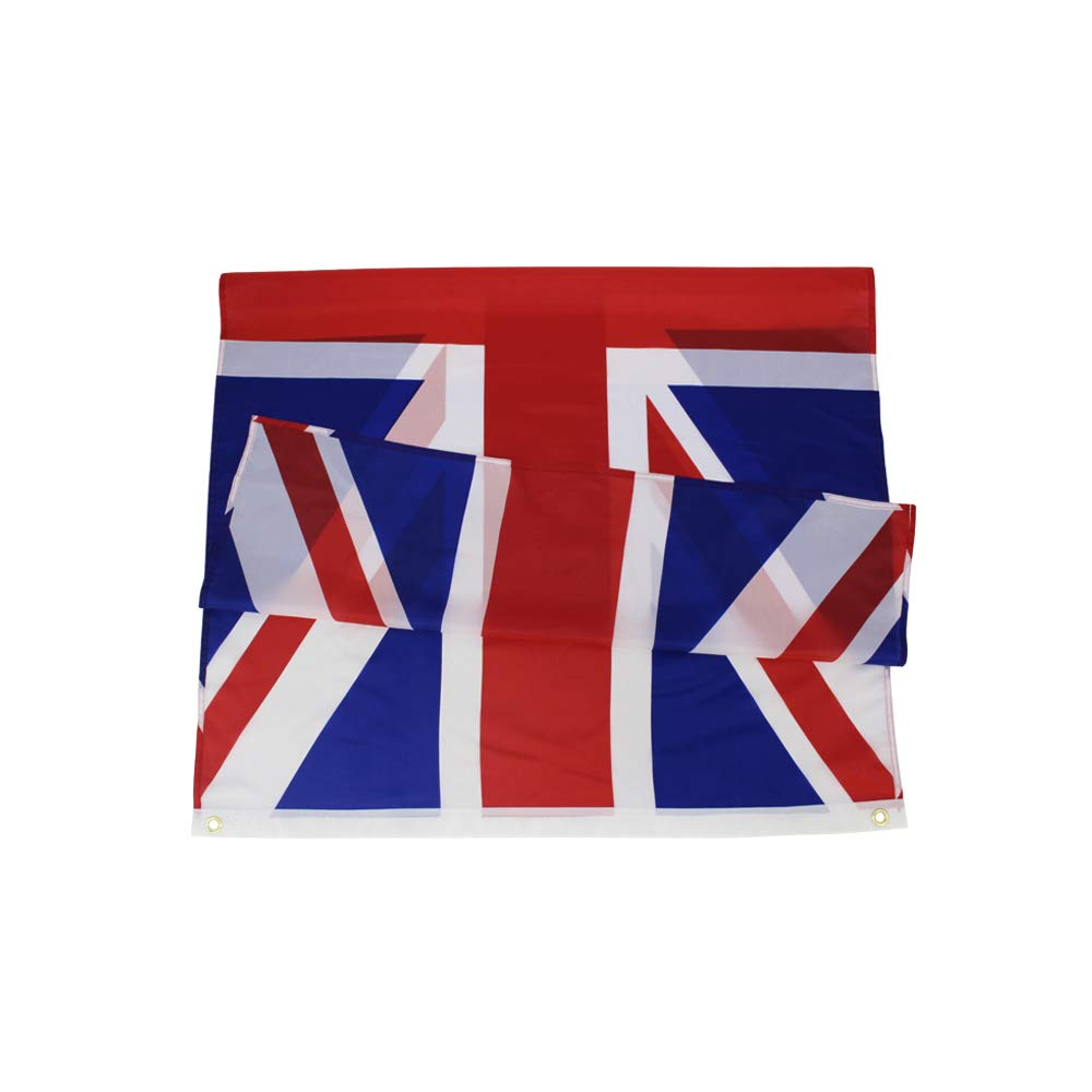 ANJOR British national flag with brass grommets for sturdy outdoor mounting.