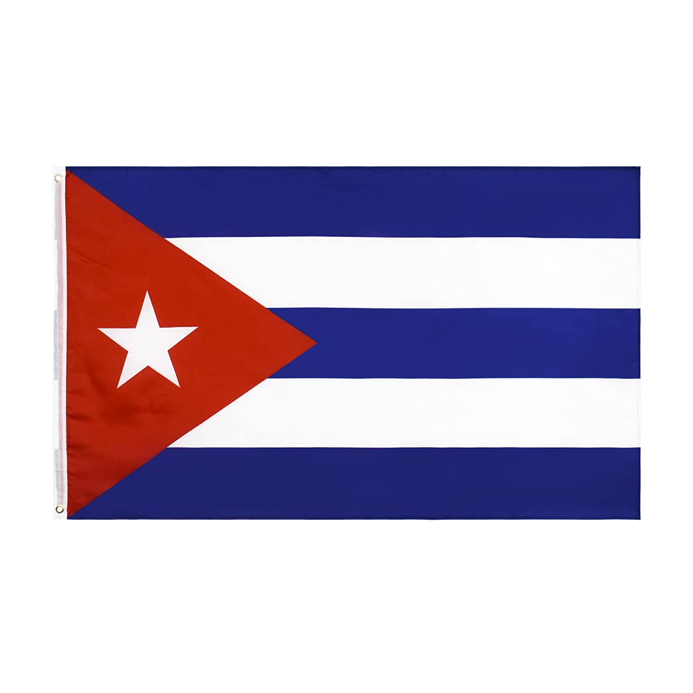ANJOR Cuba flag with brass grommets for durable outdoor mounting.