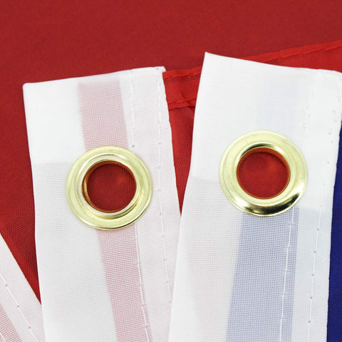 Brass grommets on the ANJOR flag provide secure hanging.