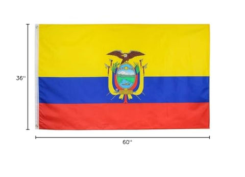 ANJOR Ecuador flag pole not included; plan your setup.