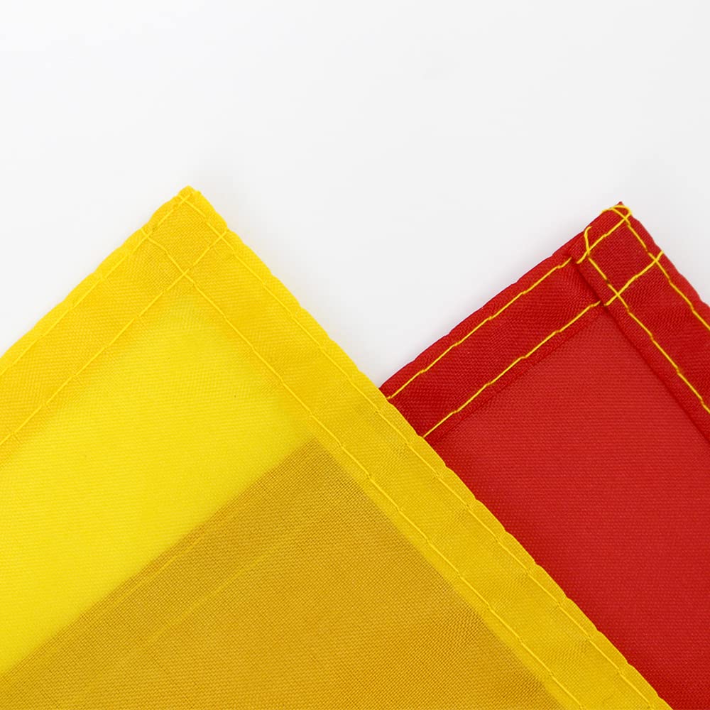 ANJOR Ecuador flag stitching edges detail for durable construction.