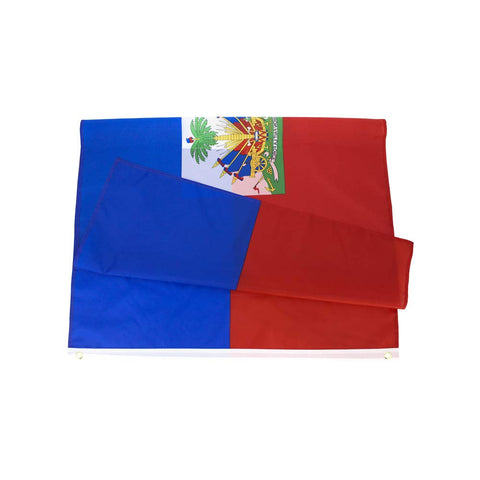 ANJOR Haiti flag 3x5ft with UV fade resistant colors for long lasting vibrancy.